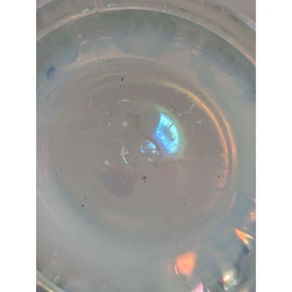 Vintage LE Smith Iridescent Glass Bowl With Scalloped Edge Moon Stars - Picture 7 of 9